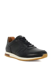 Dune London Black Trilogy Perforated Runner Trainers - Image 3 of 6
