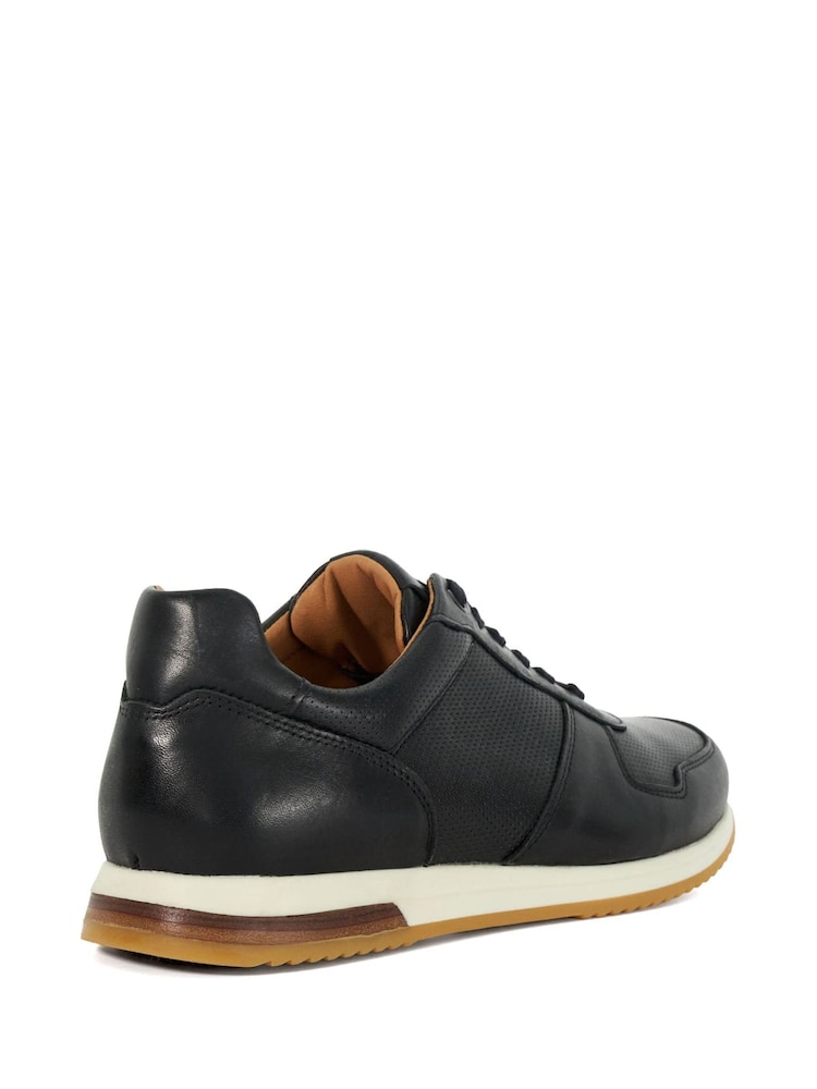 Dune London Black Trilogy Perforated Runner Trainers - Image 4 of 6