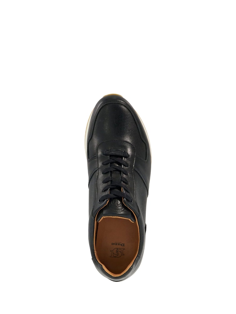 Dune London Black Trilogy Perforated Runner Trainers - Image 5 of 6