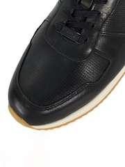 Dune London Black Trilogy Perforated Runner Trainers - Image 6 of 6