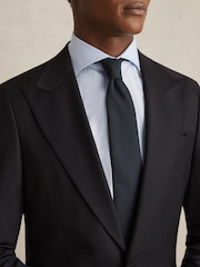 Reiss Soft Blue Storm Reg Cotton-Twill Two-Fold Shirt - Image 4 of 8