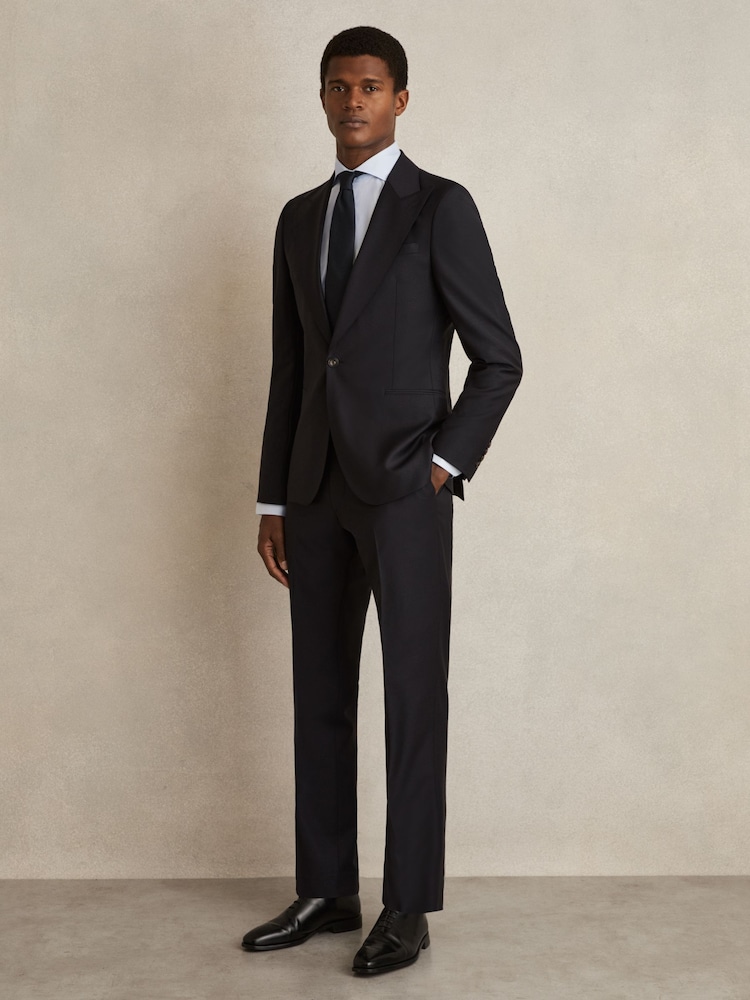 Reiss Soft Blue Storm Reg Cotton-Twill Two-Fold Shirt - Image 7 of 8
