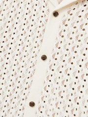 Reiss Natural Roulette Textured-Knit Cuban-Collar Shirt - Image 8 of 8