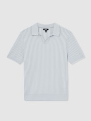 Reiss Lancaster Open-Collar Textured Polo Shirt - Image 2 of 6