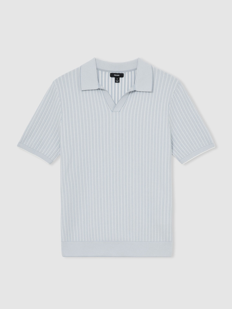 Reiss Lancaster Open-Collar Textured Polo Shirt - Image 2 of 6
