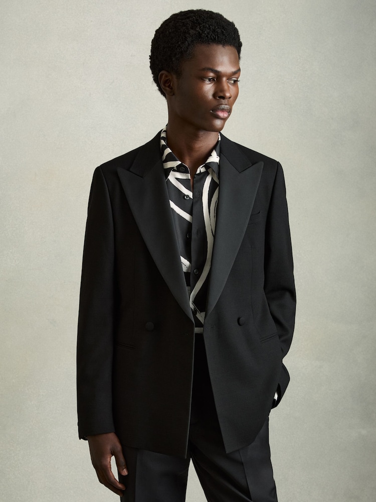 Reiss Black/White Picarli Abstract Painted Print Shirt - Image 3 of 7
