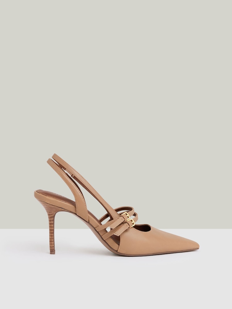 Reiss Beatrice Leather Buckle-Strap Court Shoes - Imagen 1 de 5 Reiss Beatrice Leather Buckle-Strap Court Shoes - Imagen 1 de 5