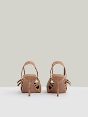 Reiss Neutral Beatrice Leather Buckle-Strap Court Shoes - Image 5 of 5