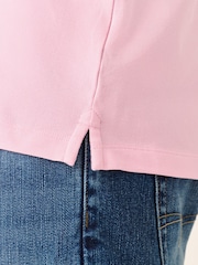Bright Pink Slim Fit Short Sleeve Pique Polo Shirt - Image 5 of 8