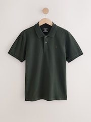 لون أخضر زيتوني - تلبيس ضيق - بيكيه بكم قصير من Charles Tyrwhitt - صورة 5 من 7