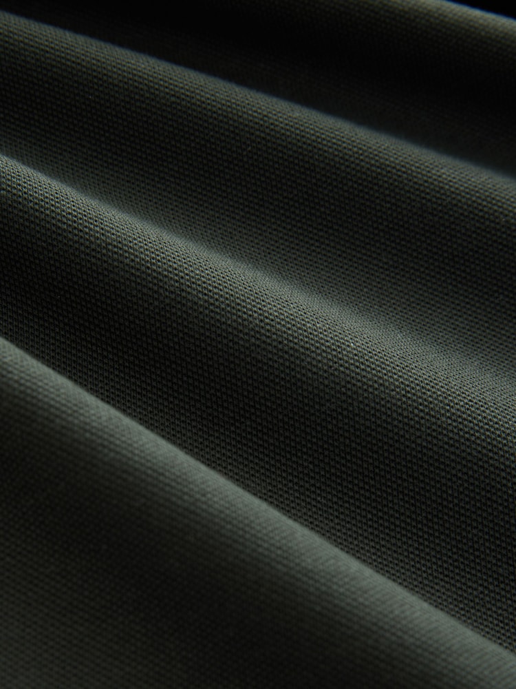 Rich Olive Green Slim Fit Short Sleeve Pique Polo Shirt - Image 6 of 7