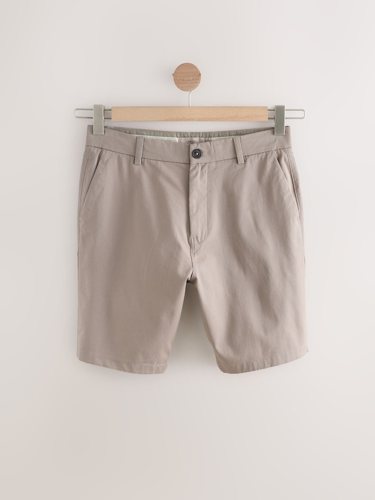 Black/Vintage Blue/ White/ Mushroom Straight Fit Stretch Chino Shorts 4 Pack - Image 11 of 14