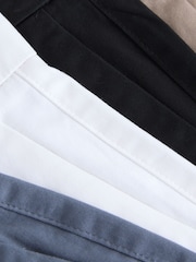 Black/Vintage Blue/ White/ Mushroom Straight Fit Stretch Chino Shorts 4 Pack - Image 15 of 15