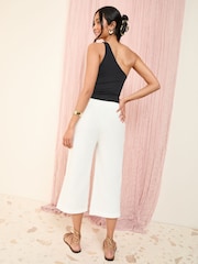 Wit - Friends Like These Linen Blend Culottes - Image 4 of 4
