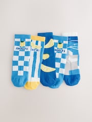 Blue Lemons Print Rich Socks 5 Pack - Image 1 of 3