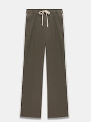 Mint Velvet Khaki Stripe Straight Trackpant Trousers - Image 6 of 7