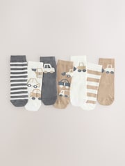 Neutral Transport Cotton Rich Socks 7 Pack - Image 1 of 3