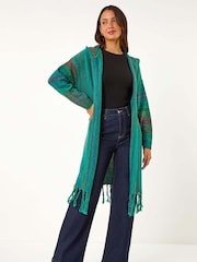 Roman Green Textured A-Line Stretch Midi Dress - Image 2 of 5