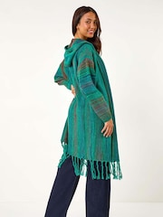 Roman Green Textured A-Line Stretch Midi Dress - Image 3 of 5