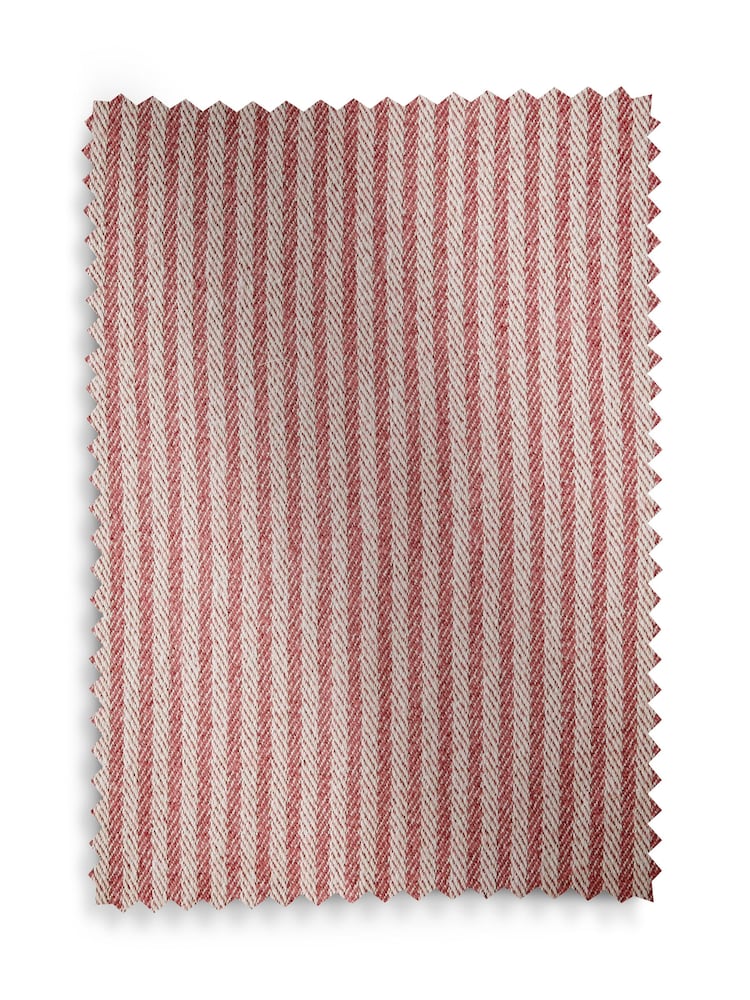 Pink Brushed Stripe Lined Eyelet Curtains - Image 5 of 5