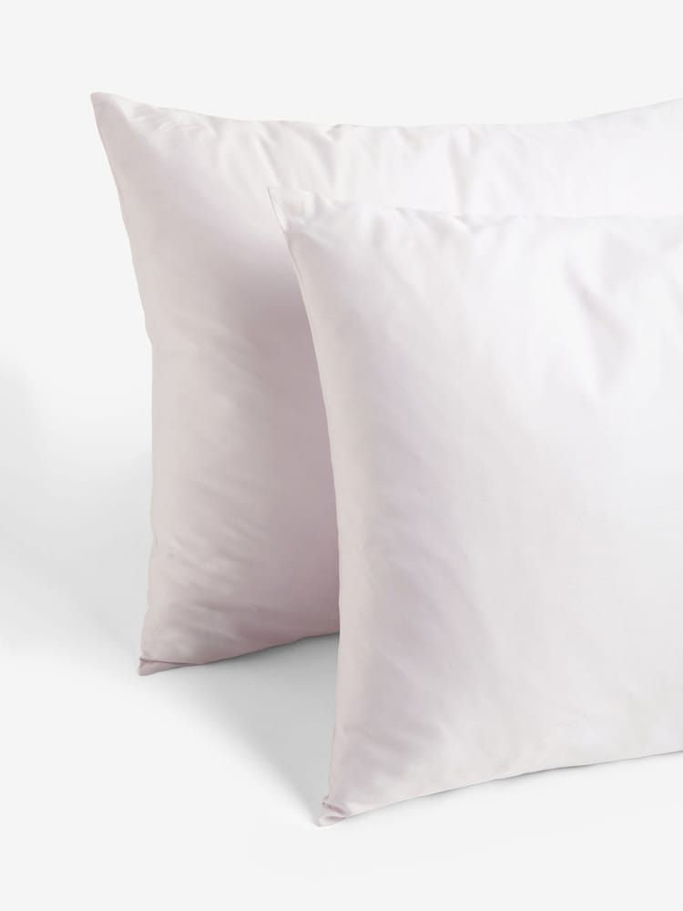 Set of 2 Lilac Purple 400 Thread Count 100% Egyptian Cotton Pillowcases - Image 2 of 3 Set of 2 Lilac Purple 400 Thread Count 100% Egyptian Cotton Pillowcases - Image 2 of 3
