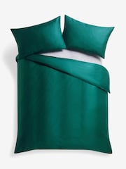 Teal Blue 400 Thread Count 100% Egyptian Cotton Sateen Luxury Duvet Cover and Pillowcase Set - Image 1 of 1