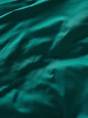 Teal Blue 400 Thread Count 100% Egyptian Cotton Sateen Luxury Duvet Cover and Pillowcase Set - Image 3 of 4