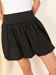 Friends Like These Black Ponte Bubble Hem Mini Skirt - Image 3 of 4