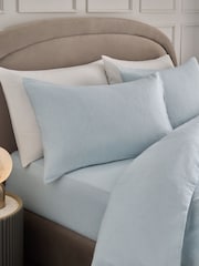 Set of 2 Blue Collection Luxe Brushed Cotton Pillowcases - Image 1 of 3