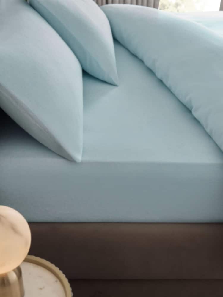 Blue Collection Luxe Brushed Cotton Extra Deep Fitted Sheet - Image 2 of 2