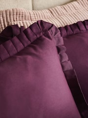 Wine 200 Thread Count Box Pleat Duvet Cover And Pillowcase Set - Image 3 of 6