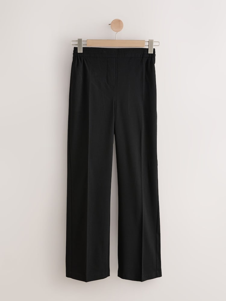 Black Tailored Wide Leg Trousers with Wool - Image 1 of 3