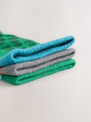 Blue/Orange/Green Animal Print Rich Socks 3 Pack - Image 3 of 3