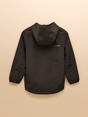 Joules Kids' Ayston Black Waterproof Fleece Lined Raincaot - Image 2 of 6