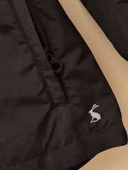 Joules Kids' Ayston Black Waterproof Fleece Lined Raincaot - Image 3 of 6