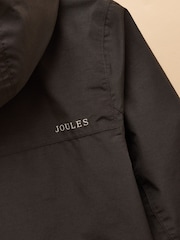Joules Kids' Ayston Black Waterproof Fleece Lined Raincaot - Image 6 of 6