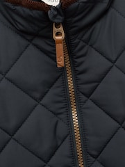Joules Boys' Maynard Navy Quilted Jacket - Image 4 of 5