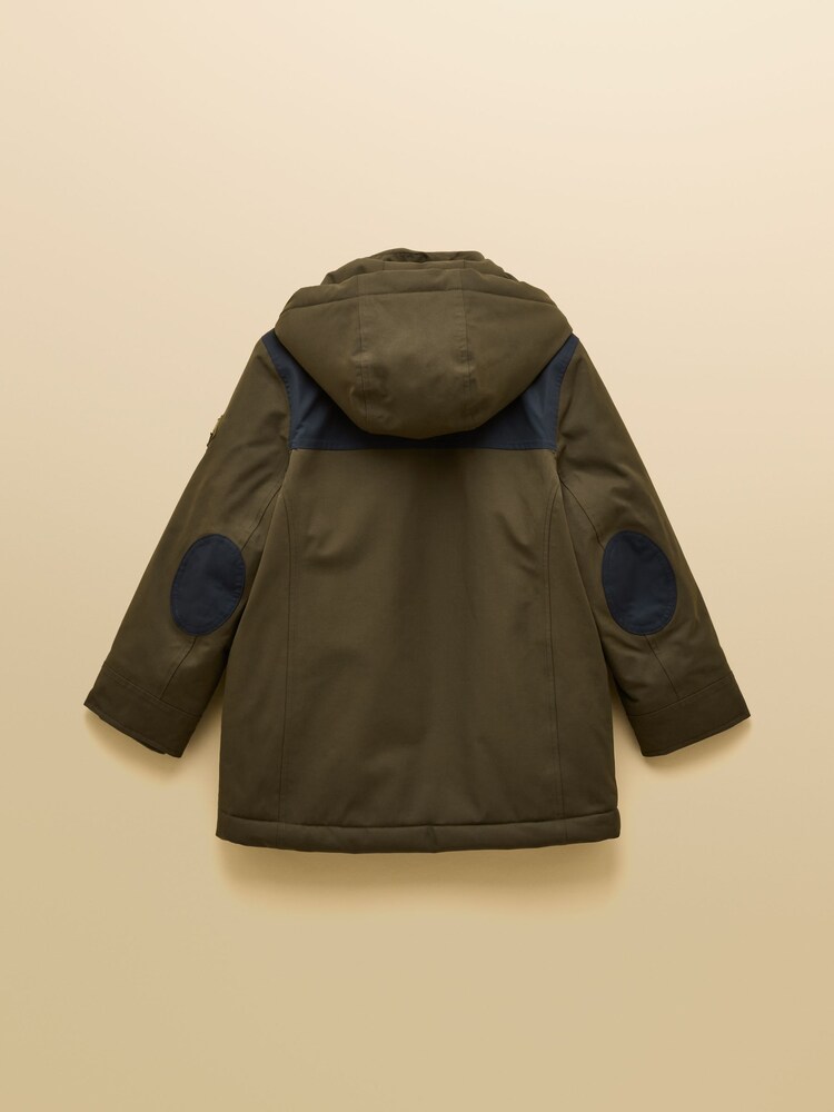 Joules Boys' Ultimate Green Waterproof Coat with Quilted Lining - Image 2 of 6