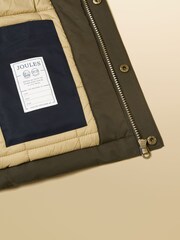 Joules Boys' Ultimate Green Waterproof Coat with Quilted Lining - Image 6 of 6