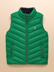 Verde - Joules Kids' Crofton Gilet Showerproof Padded Gilet - Imagen 1 de 5