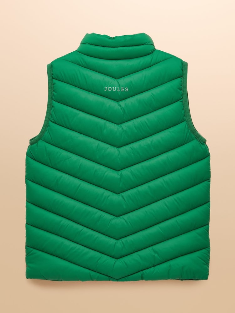 Verde - Joules Kids' Crofton Gilet Showerproof Padded Gilet - Imagen 2 de 5