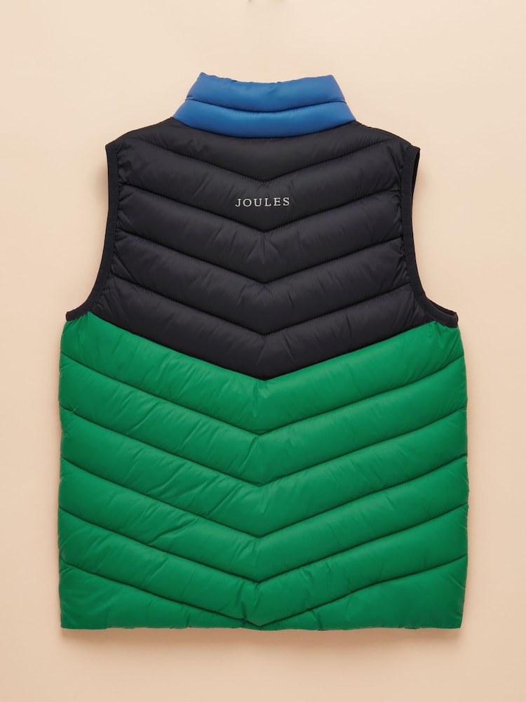 Blue and Green Hotchpotch - Joules Kids' Crofton Gilet Showerproof Padded Gilet - Imagen 2 de 5 Blue and Green Hotchpotch - Joules Kids' Crofton Gilet Showerproof Padded Gilet - Imagen 2 de 5