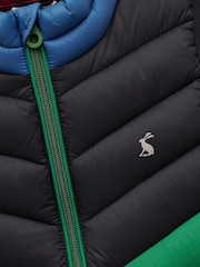 Blue and Green Hotchpotch - Joules Kids' Crofton Gilet Showerproof Padded Gilet - Imagen 4 de 5