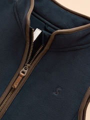 Joules Kids' Heritage Navy Blue Fleece Gilet - Image 3 of 6