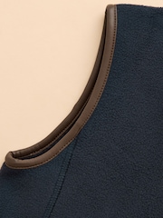 Joules Kids' Heritage Navy Blue Fleece Gilet - Image 6 of 6