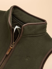 Joules Kids' Heritage Dark Green Fleece Gilet - Image 3 of 6