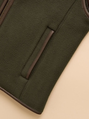 Joules Kids' Heritage Dark Green Fleece Gilet - Image 5 of 6