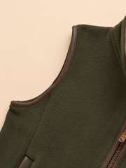 Joules Kids' Heritage Dark Green Fleece Gilet - Image 6 of 6