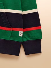 Joules Alfie Multi Stripe Quarter Zip Sweatshirt - Image 4 of 4