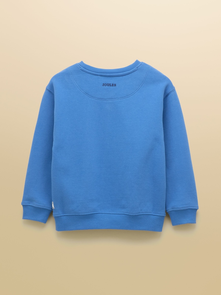 Joules Boys' Artwork Sweat Blue Applique Sweatshirt - Image 2 of 4